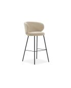 Lot de 2 tabourets en tissu Staletti beige - 56 x 53 x 99 cm
