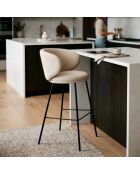 Lot de 2 tabourets en tissu Staletti beige - 56 x 53 x 99 cm