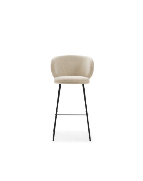 Lot de 2 tabourets en tissu Staletti beige - 56 x 53 x 99 cm