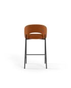 Ensemble de 2 tabourets de bar et de cuisine en tissu Lucca orange/anthracite - 50 x 52 x 89 cm