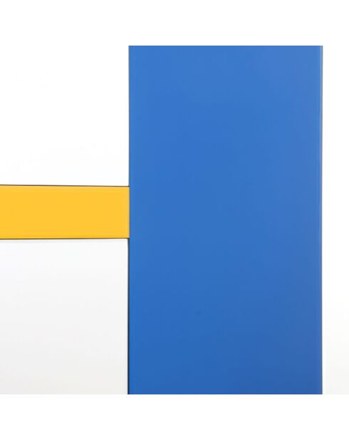 Miroir mural en verre Noli argent/multicolore - 100 x 1,5 x 100 cm