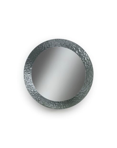 Miroir mural rond Narni avec cadre en verre fumée - 100 x 3 x 100 cm