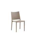 Ensemble de 2 chaises Arona empilables pour une utilisation intérieure et extérieure beige - 46 x 56 x 82 cm