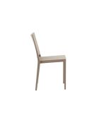 Ensemble de 2 chaises Arona empilables pour une utilisation intérieure et extérieure beige - 46 x 56 x 82 cm