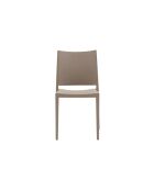 Ensemble de 2 chaises Arona empilables pour une utilisation intérieure et extérieure beige - 46 x 56 x 82 cm