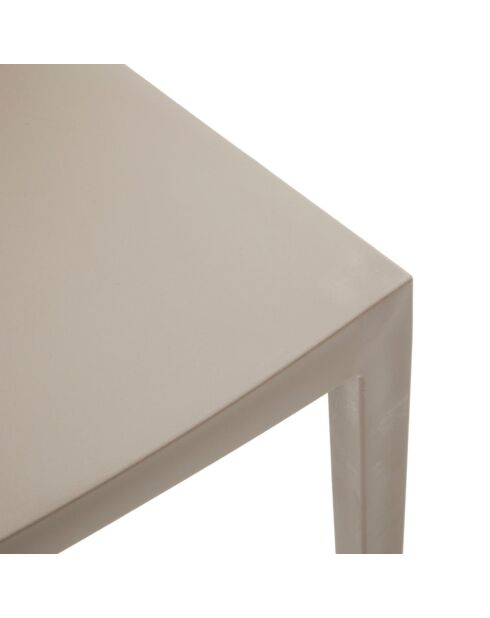 Ensemble de 2 chaises Arona empilables pour une utilisation intérieure et extérieure beige - 46 x 56 x 82 cm