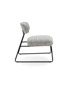 Ensemble de 2 chaises en tissu Sora à piètement luge gris - 65 x 74 x 72 cm