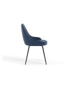 Chaise de salle à manger avec structure en métal Alba bleu - 49,5 x 48,5 x 80 cm