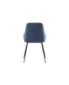 Chaise de salle à manger avec structure en métal Alba bleu - 49,5 x 48,5 x 80 cm