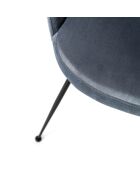 Chaise de salle à manger avec structure en métal Alba bleu - 49,5 x 48,5 x 80 cm
