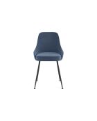 Chaise de salle à manger avec structure en métal Alba bleu - 49,5 x 48,5 x 80 cm