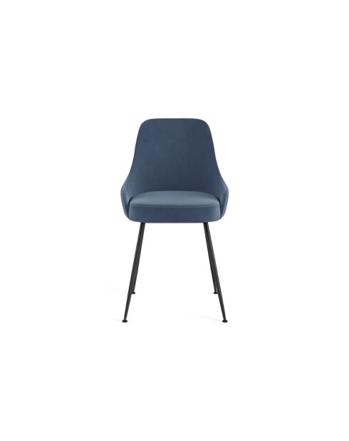 Chaise de salle à manger avec structure en métal Alba bleu - 49,5 x 48,5 x 80 cm