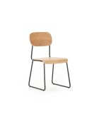 Ensemble de 2 chaises en bois Scilla avec structure en métal brun - 53,5 x 47 x 84,5 cm