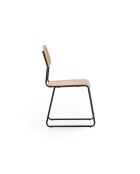 Ensemble de 2 chaises en bois Scilla avec structure en métal brun - 53,5 x 47 x 84,5 cm