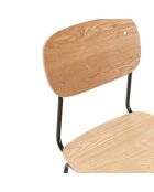 Ensemble de 2 chaises en bois Scilla avec structure en métal brun - 53,5 x 47 x 84,5 cm