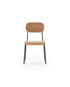 Ensemble de 2 chaises en bois Scilla avec structure en métal brun - 53,5 x 47 x 84,5 cm
