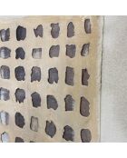 Peinture abstraite Formia peinte à la main avec texture décorative sable/ivoire - 80 x 5 x 100 cm