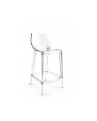 Lot de 2 tabourets d'extérieur Mattinata transparent neutre - 45,3 x 49,8 x 90,1 cm