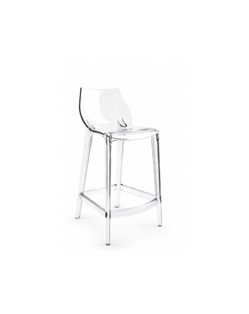 Lot de 2 tabourets d'extérieur Mattinata transparent neutre - 45,3 x 49,8 x 90,1 cm
