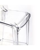 Lot de 2 tabourets d'extérieur Mattinata transparent neutre - 45,3 x 49,8 x 90,1 cm