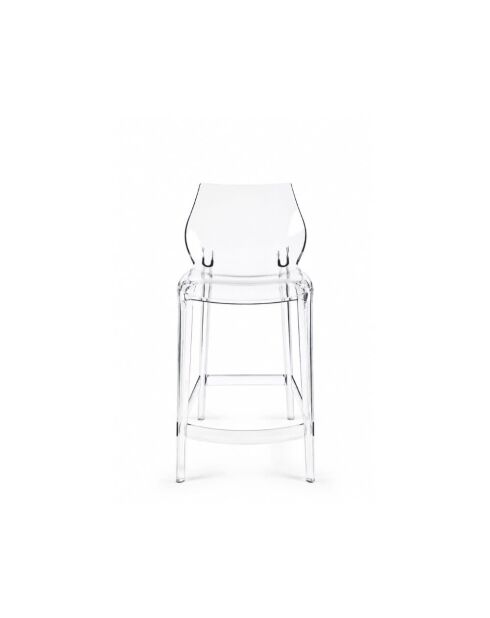 Lot de 2 tabourets d'extérieur Mattinata transparent neutre - 45,3 x 49,8 x 90,1 cm