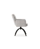 Ensemble de 2 fauteuils Amantea en tissu avec pieds en métal gris - 56 x 63 x 85 cm