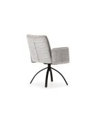 Ensemble de 2 fauteuils Amantea en tissu avec pieds en métal gris - 56 x 63 x 85 cm