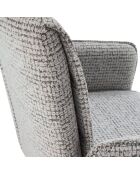Ensemble de 2 fauteuils Amantea en tissu avec pieds en métal gris - 56 x 63 x 85 cm