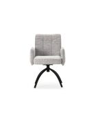 Ensemble de 2 fauteuils Amantea en tissu avec pieds en métal gris - 56 x 63 x 85 cm