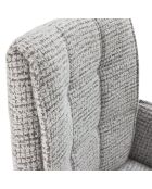 Ensemble de 2 fauteuils Amantea en tissu avec pieds en métal gris - 56 x 63 x 85 cm