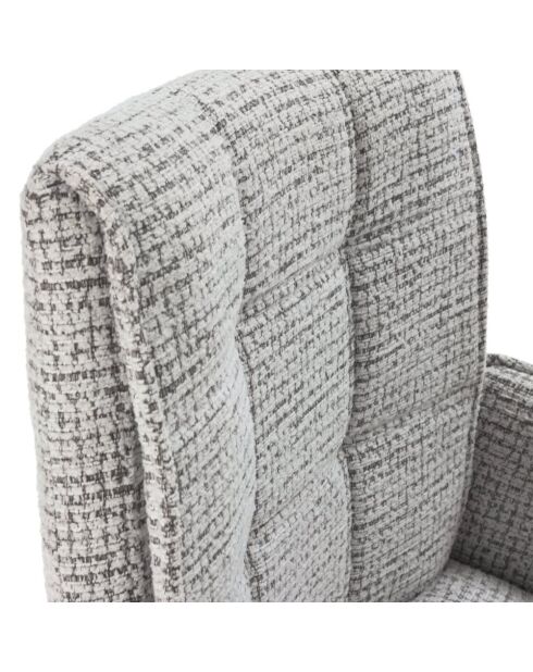 Ensemble de 2 fauteuils Amantea en tissu avec pieds en métal gris - 56 x 63 x 85 cm
