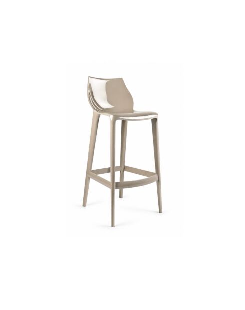 Lot de 2 tabourets d'extérieur Mattinata cappuccino - 45,3 x 49,8 x 90,1 cm