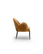 Chaise Adria en tissu bouclé avec structure en métal peint ocre/noir - 72 x 69 x 82 cm