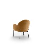 Chaise Adria en tissu bouclé avec structure en métal peint ocre/noir - 72 x 69 x 82 cm