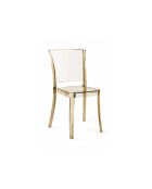 Ensemble de 4 chaises d'extérieur Silvi ambre transparent - 49,2 x 51 x 85,3 cm