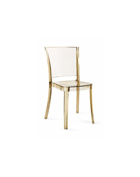 Ensemble de 4 chaises d'extérieur Silvi ambre transparent - 49,2 x 51 x 85,3 cm