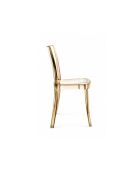 Ensemble de 4 chaises d'extérieur Silvi ambre transparent - 49,2 x 51 x 85,3 cm