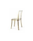 Ensemble de 4 chaises d'extérieur Silvi ambre transparent - 49,2 x 51 x 85,3 cm