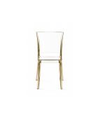 Ensemble de 4 chaises d'extérieur Silvi ambre transparent - 49,2 x 51 x 85,3 cm