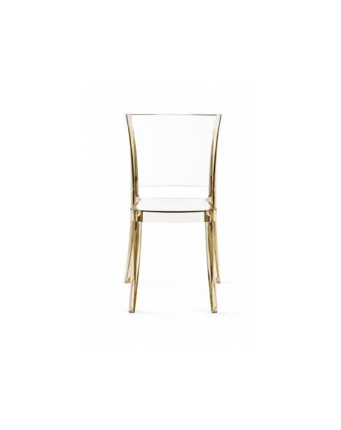 Ensemble de 4 chaises d'extérieur Silvi ambre transparent - 49,2 x 51 x 85,3 cm