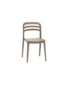Ensemble de 2 chaises Procida empilables pour une utilisation intérieure et extérieure tourterelle - 46 x 51 x 82 cm