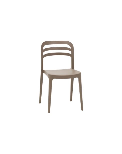 Ensemble de 2 chaises Procida empilables pour une utilisation intérieure et extérieure tourterelle - 46 x 51 x 82 cm