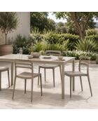 Ensemble de 2 chaises Procida empilables pour une utilisation intérieure et extérieure tourterelle - 46 x 51 x 82 cm