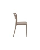Ensemble de 2 chaises Procida empilables pour une utilisation intérieure et extérieure tourterelle - 46 x 51 x 82 cm