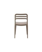 Ensemble de 2 chaises Procida empilables pour une utilisation intérieure et extérieure tourterelle - 46 x 51 x 82 cm