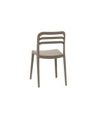 Ensemble de 2 chaises Procida empilables pour une utilisation intérieure et extérieure tourterelle - 46 x 51 x 82 cm