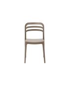 Ensemble de 2 chaises Procida empilables pour une utilisation intérieure et extérieure tourterelle - 46 x 51 x 82 cm