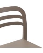 Ensemble de 2 chaises Procida empilables pour une utilisation intérieure et extérieure tourterelle - 46 x 51 x 82 cm
