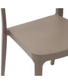 Ensemble de 2 chaises Procida empilables pour une utilisation intérieure et extérieure tourterelle - 46 x 51 x 82 cm