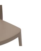 Ensemble de 2 chaises Procida empilables pour une utilisation intérieure et extérieure tourterelle - 46 x 51 x 82 cm